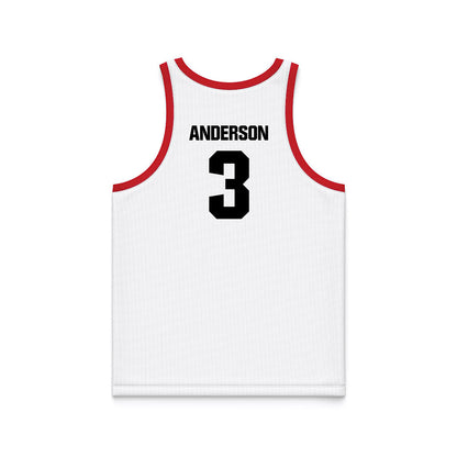 Youngstown State - NCAA Men's Basketball : Derrick Anderson - White Basketball Jersey-1