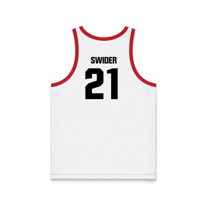Youngstown State - NCAA Men's Basketball : Connor Swider - White Basketball Jersey-1