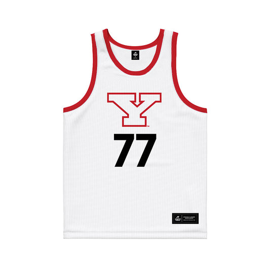 Youngstown State - NCAA Men's Basketball : Tae Blackshear - White Basketball Jersey-0