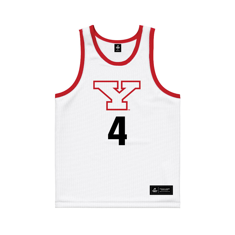 Youngstown State - NCAA Men's Basketball : Tyler Robinett - White Basketball Jersey-0