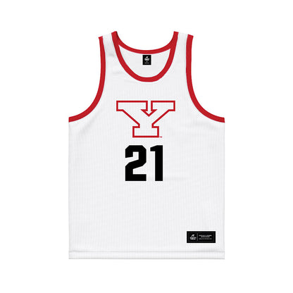 Youngstown State - NCAA Men's Basketball : Connor Swider - White Basketball Jersey-0
