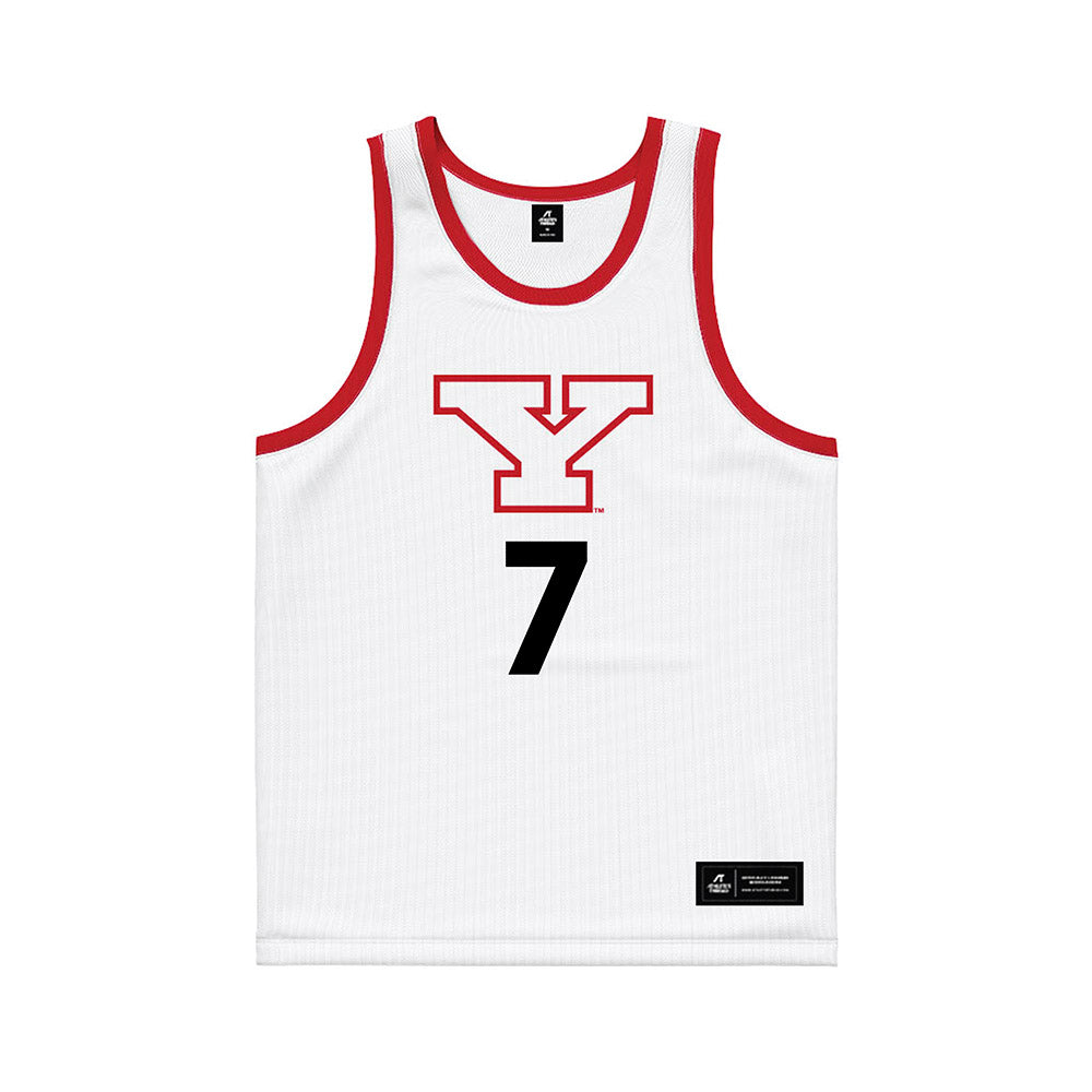 Youngstown State - NCAA Men's Basketball : Vladimer Salaridze - White Basketball Jersey-0