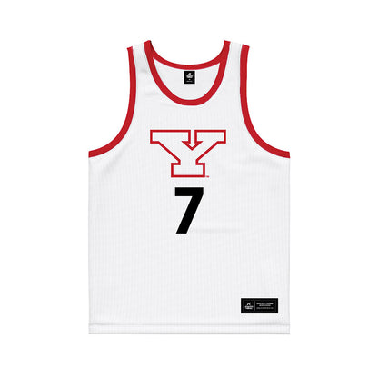 Youngstown State - NCAA Men's Basketball : Vladimer Salaridze - White Basketball Jersey-0