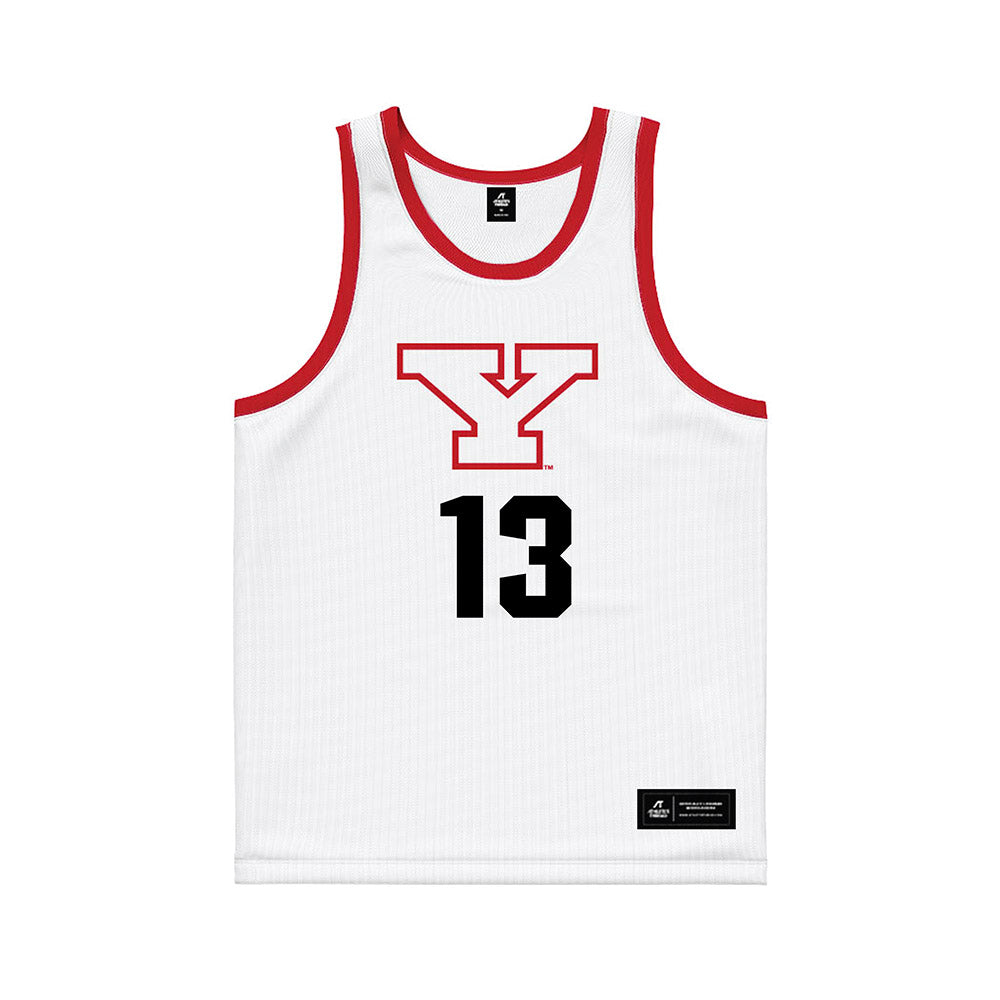Youngstown State - NCAA Men's Basketball : Markus Navarra - White Basketball Jersey-0