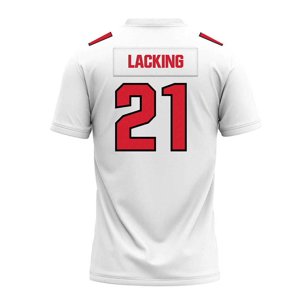 Youngstown State - NCAA Football : Larenz Lacking - White Premium Football Jersey-1