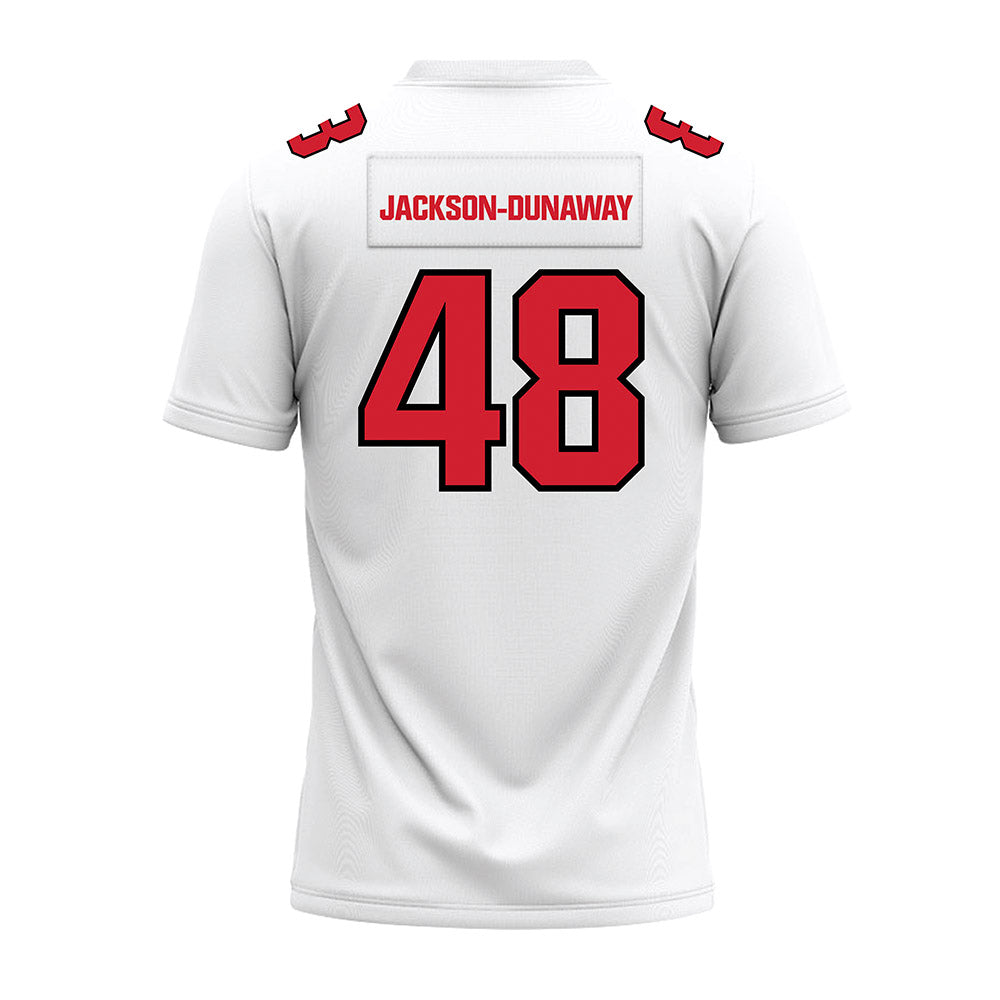 Youngstown State - NCAA Football : Andrew Jackson-Dunaway - White Premium Football Jersey-1