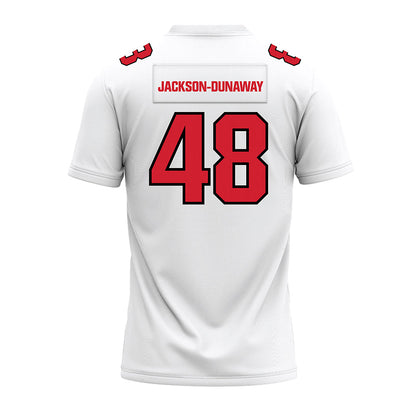 Youngstown State - NCAA Football : Andrew Jackson-Dunaway - White Premium Football Jersey-1
