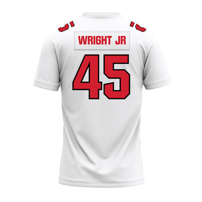Youngstown State - NCAA Football : Mike Wright jr - White Premium Football Jersey-1
