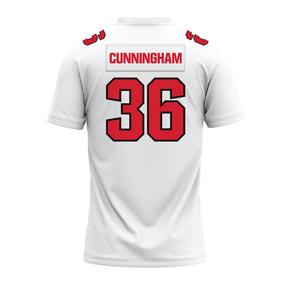 Youngstown State - NCAA Football : Carson Cunningham - White Premium Football Jersey-1