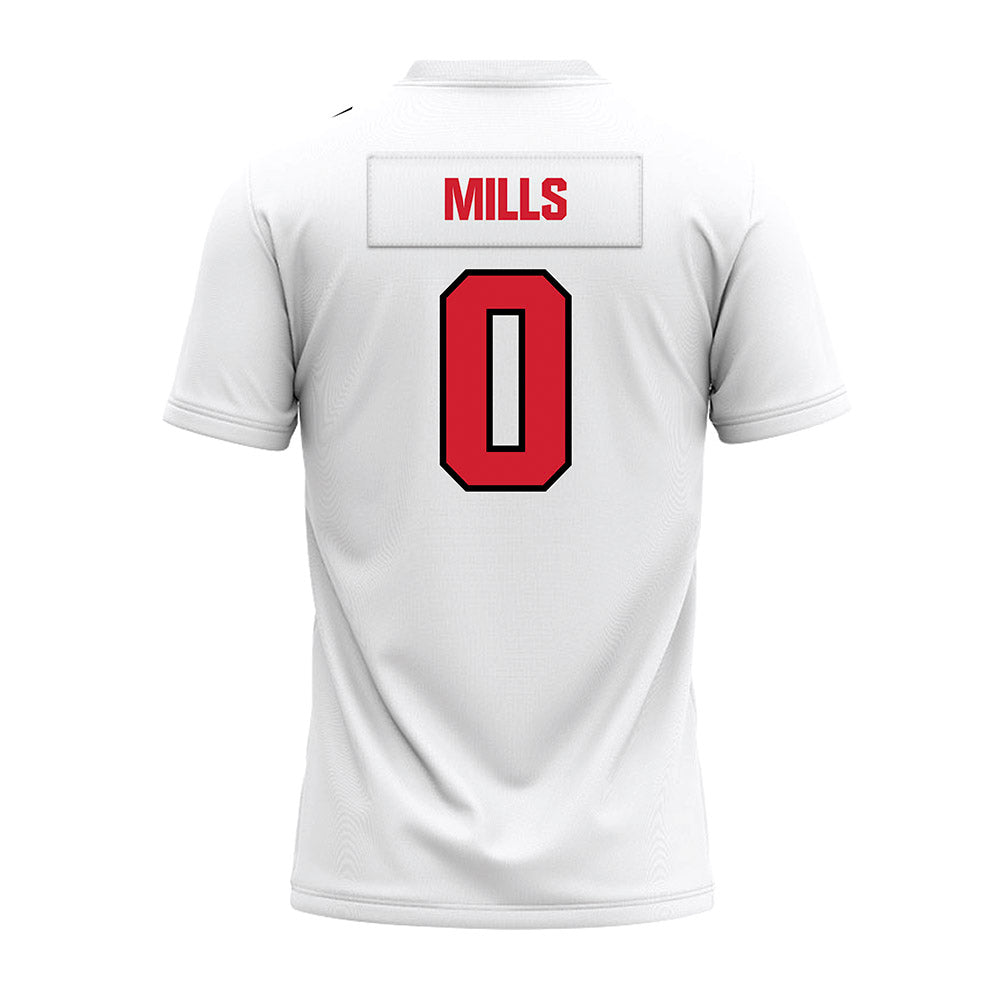 Youngstown State - NCAA Football : Tahir Mills - White Premium Football Jersey-1