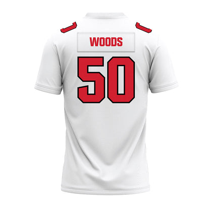 Youngstown State - NCAA Football : Grant Woods - White Premium Football Jersey-1