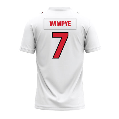 Youngstown State - NCAA Football : Justin Wimpye - White Premium Football Jersey-1