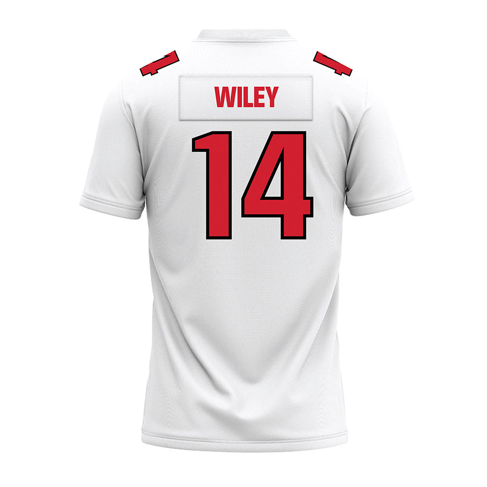 Youngstown State - NCAA Football : Jackson Wiley - White Premium Football Jersey-1