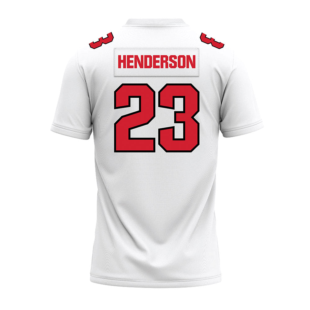 Youngstown State - NCAA Football : Stephen Henderson - White Premium Football Jersey-1