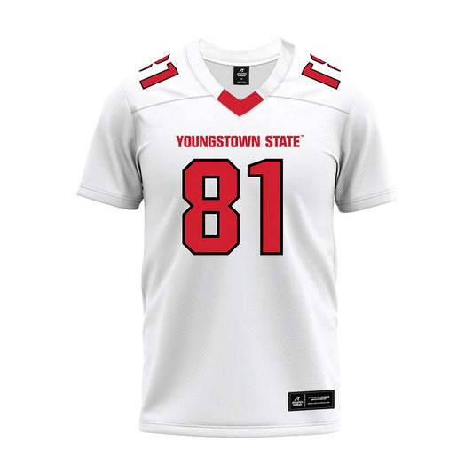 Youngstown State - NCAA Football : Benjamin Tolble - White Premium Football Jersey-0