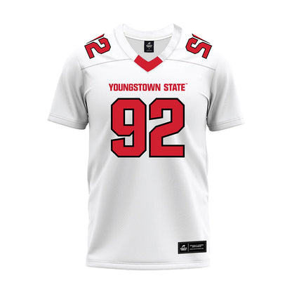 Youngstown State - NCAA Football : Devaughn Perkins - White Premium Football Jersey-0
