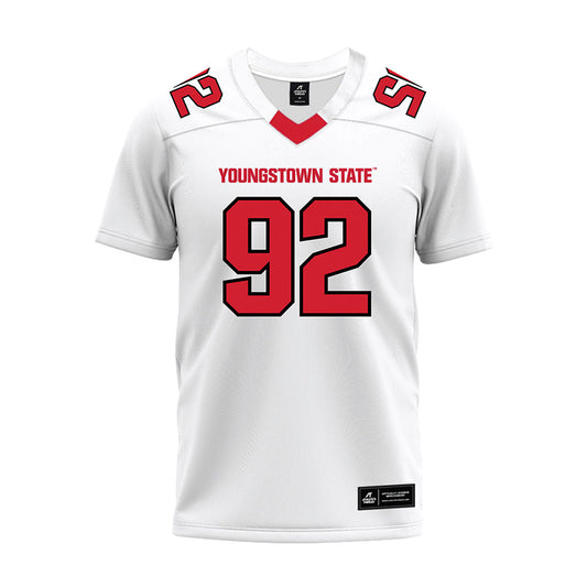 Youngstown State - NCAA Football : Devaughn Perkins - White Premium Football Jersey-0