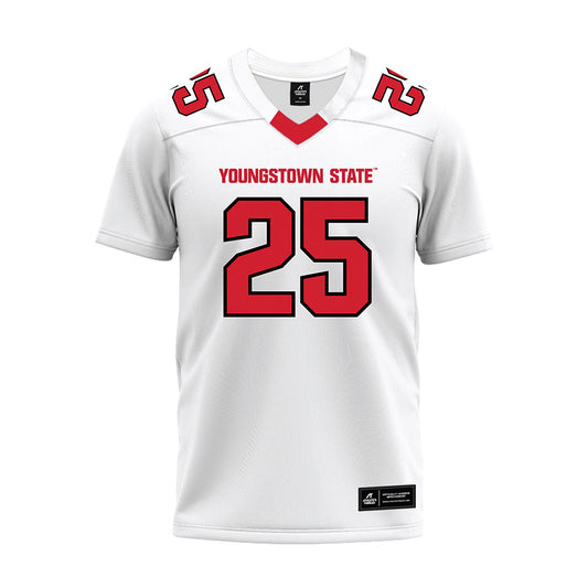 Youngstown State - NCAA Football : Donald Barksdale - White Premium Football Jersey-0