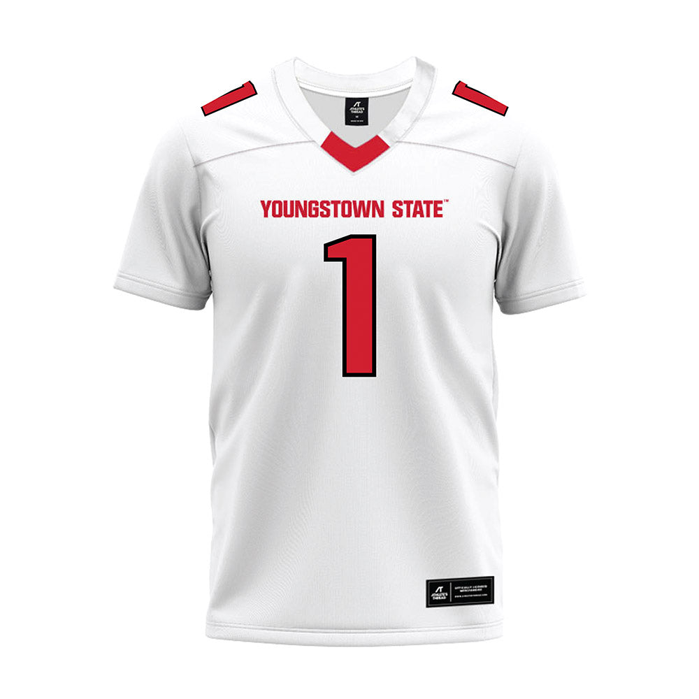Youngstown State - NCAA Football : Dimetrius Harris - White Premium Football Jersey-0
