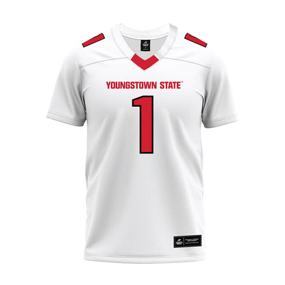 Youngstown State - NCAA Football : Dimetrius Harris - White Premium Football Jersey-0