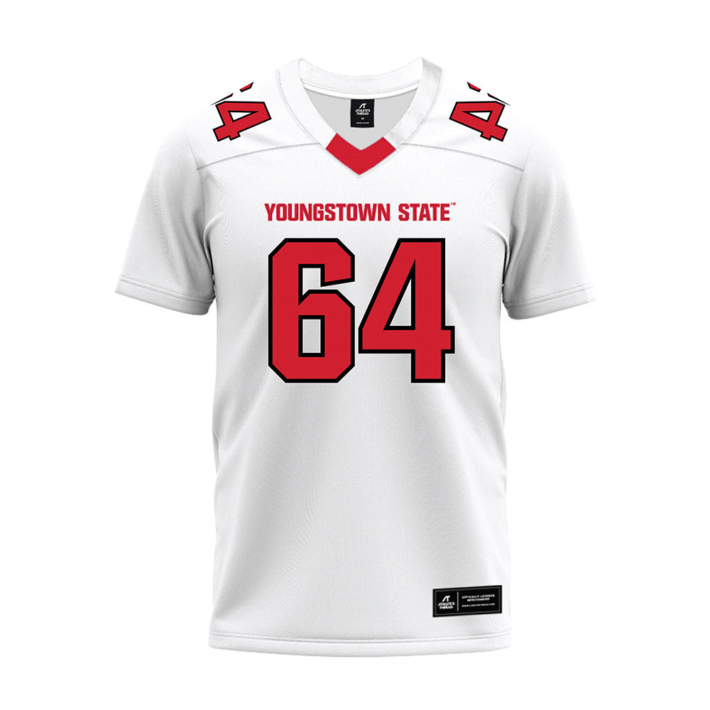 Youngstown State - NCAA Football : Matthew Keeley - White Premium Football Jersey-0