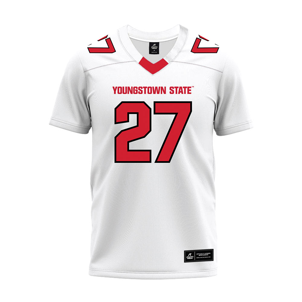 Youngstown State - NCAA Football : DC Ferrell - White Premium Football Jersey-0