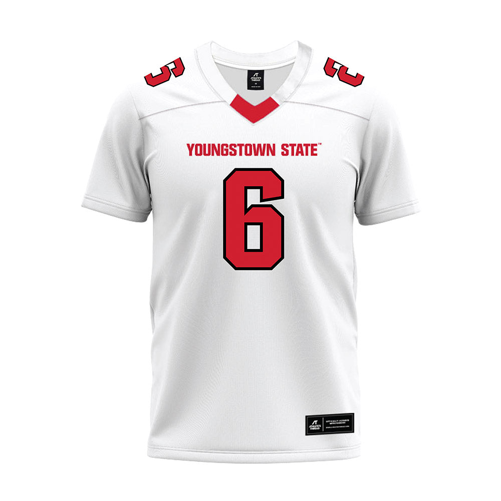 Youngstown State - NCAA Football : Makai Shahid - White Premium Football Jersey-0