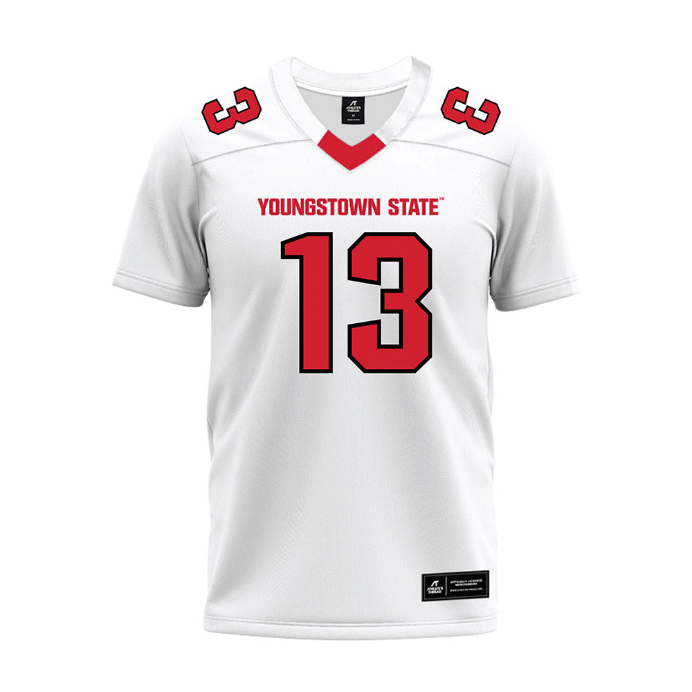 Youngstown State - NCAA Football : Fresh Walters - White Premium Football Jersey-0