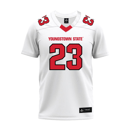 Youngstown State - NCAA Football : Stephen Henderson - White Premium Football Jersey-0