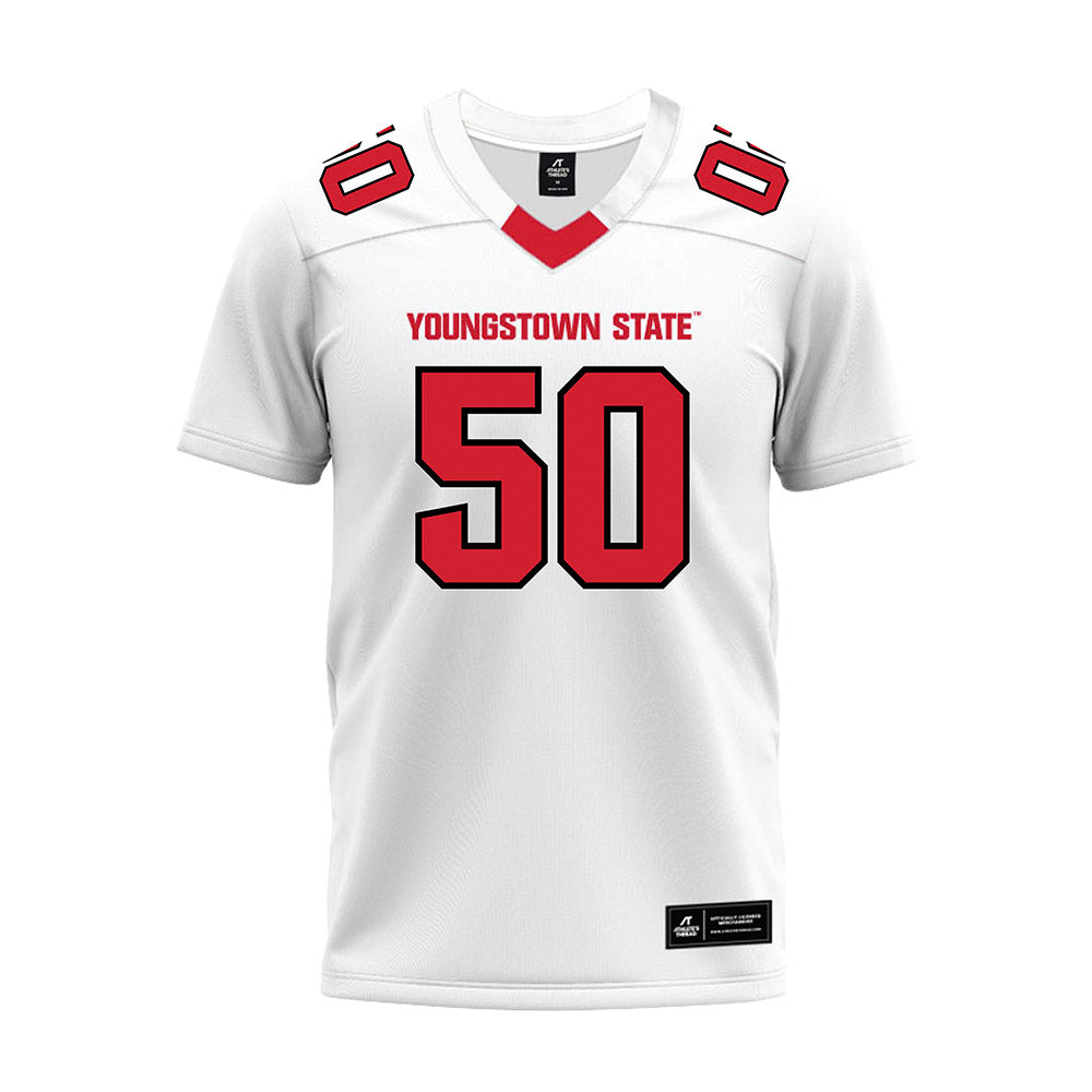 Youngstown State - NCAA Football : Grant Woods - White Premium Football Jersey-0
