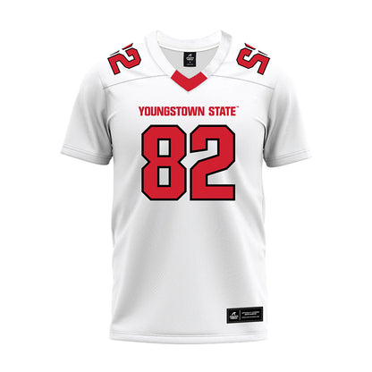 Youngstown State - NCAA Football : Max Welter - White Premium Football Jersey-0