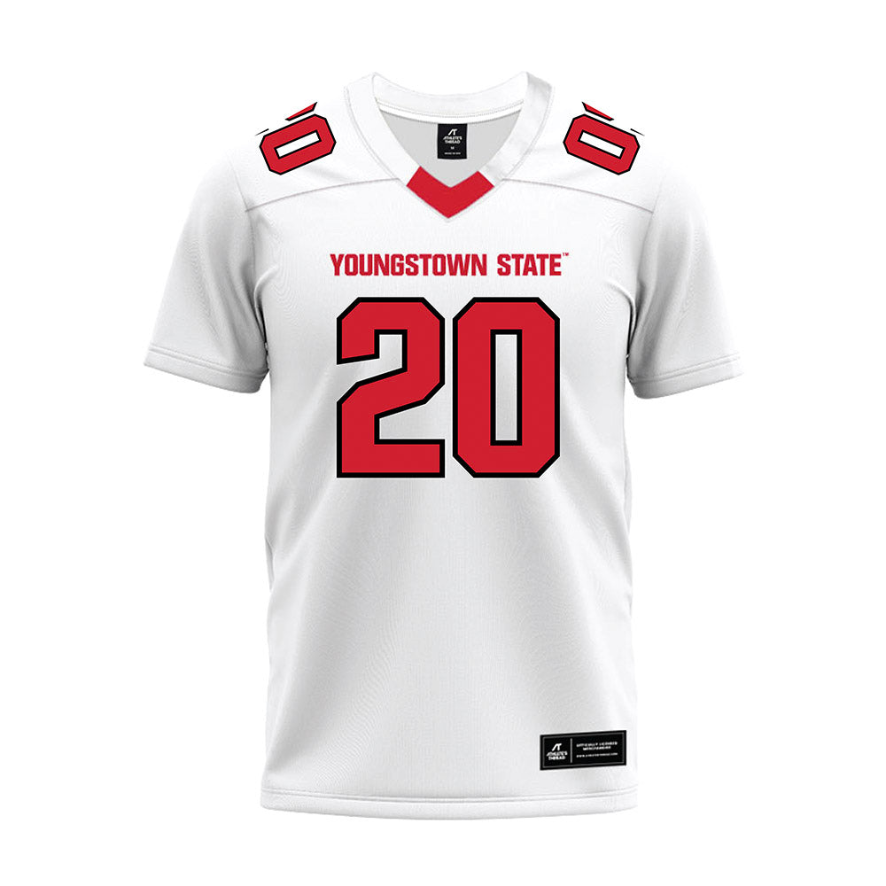 Youngstown State - NCAA Football : Tc Caffey - White Premium Football Jersey-0