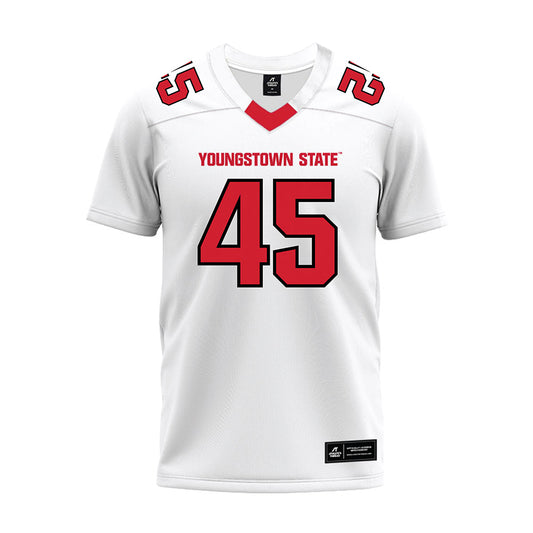 Youngstown State - NCAA Football : Mike Wright jr - White Premium Football Jersey-0