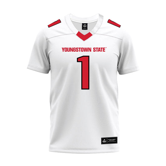 Youngstown State - NCAA Football : Kylon Flash - White Premium Football Jersey-0