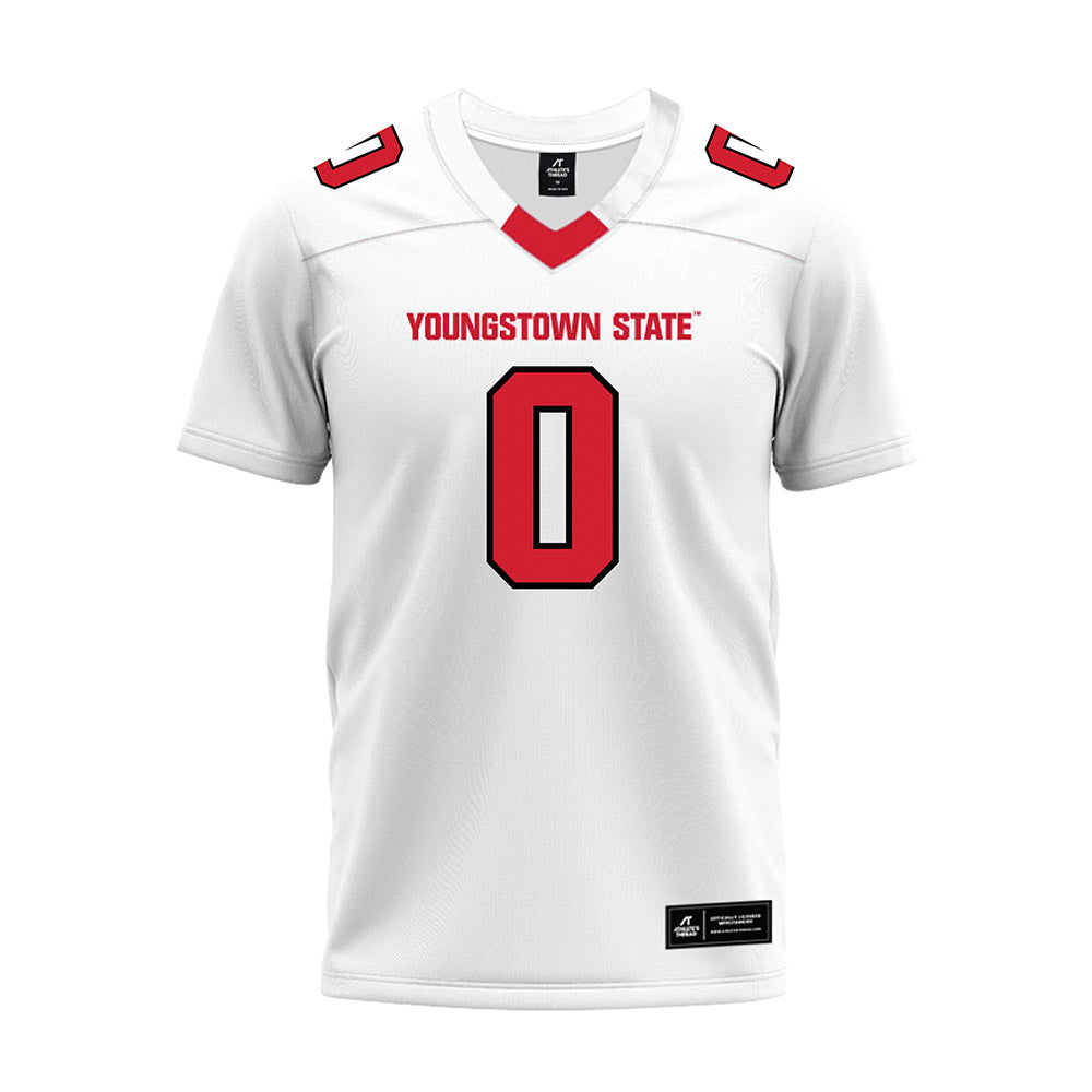 Youngstown State - NCAA Football : Tahir Mills - White Premium Football Jersey-0