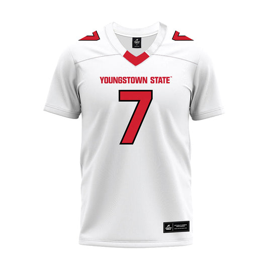 Youngstown State - NCAA Football : Justin Wimpye - White Premium Football Jersey-0