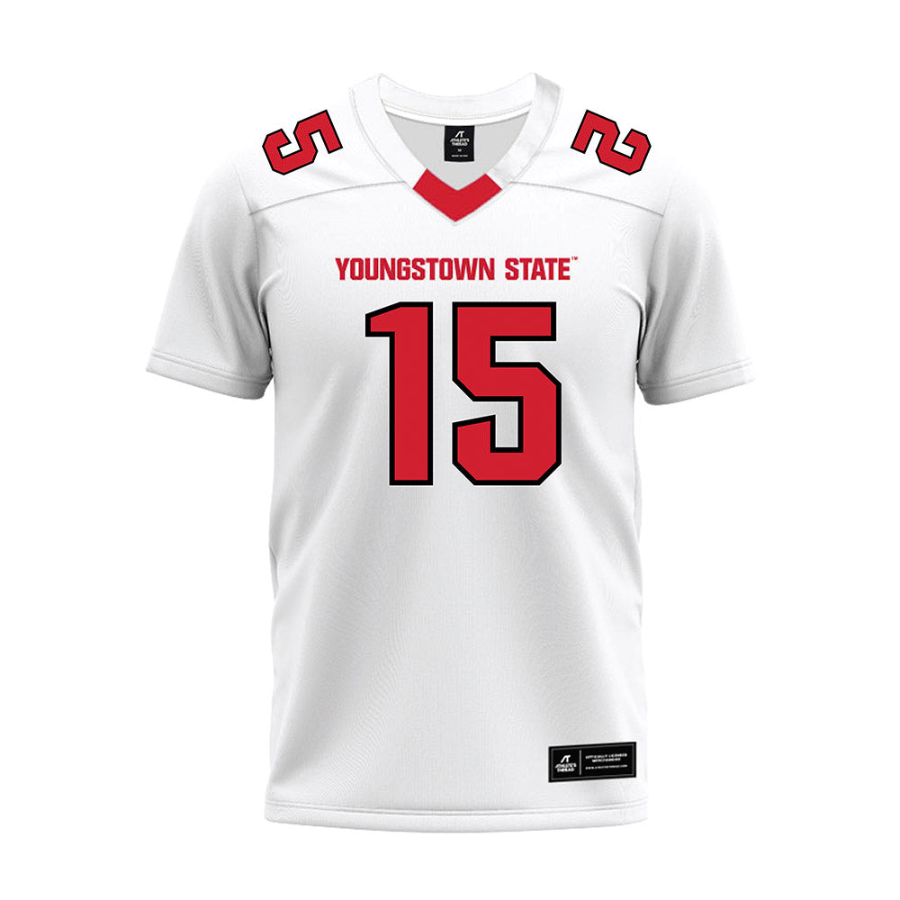 Youngstown State - NCAA Football : Preston Penn - White Premium Football Jersey-0