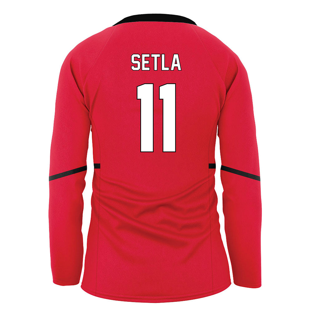 Youngstown State - NCAA Women's Volleyball : Nyia Setla - Red Volleyball Jersey-1