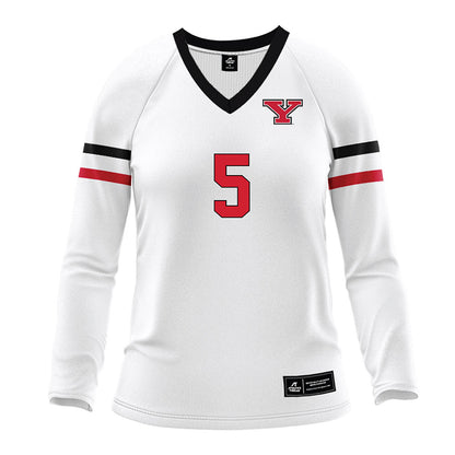 Youngstown State - NCAA Women's Volleyball : Teagan Ng - White Volleyball Jersey-0
