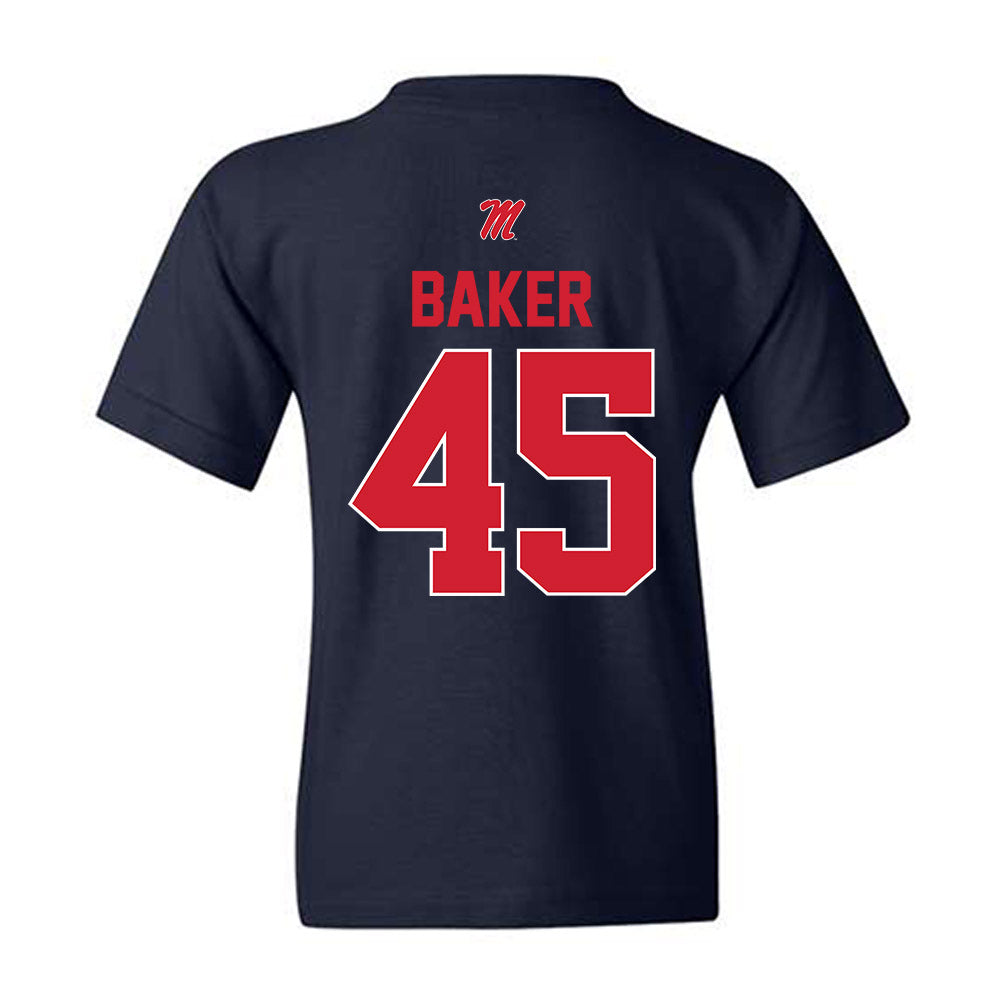 Ole Miss - NCAA Football : Mikey Baker - Youth T-Shirt-1