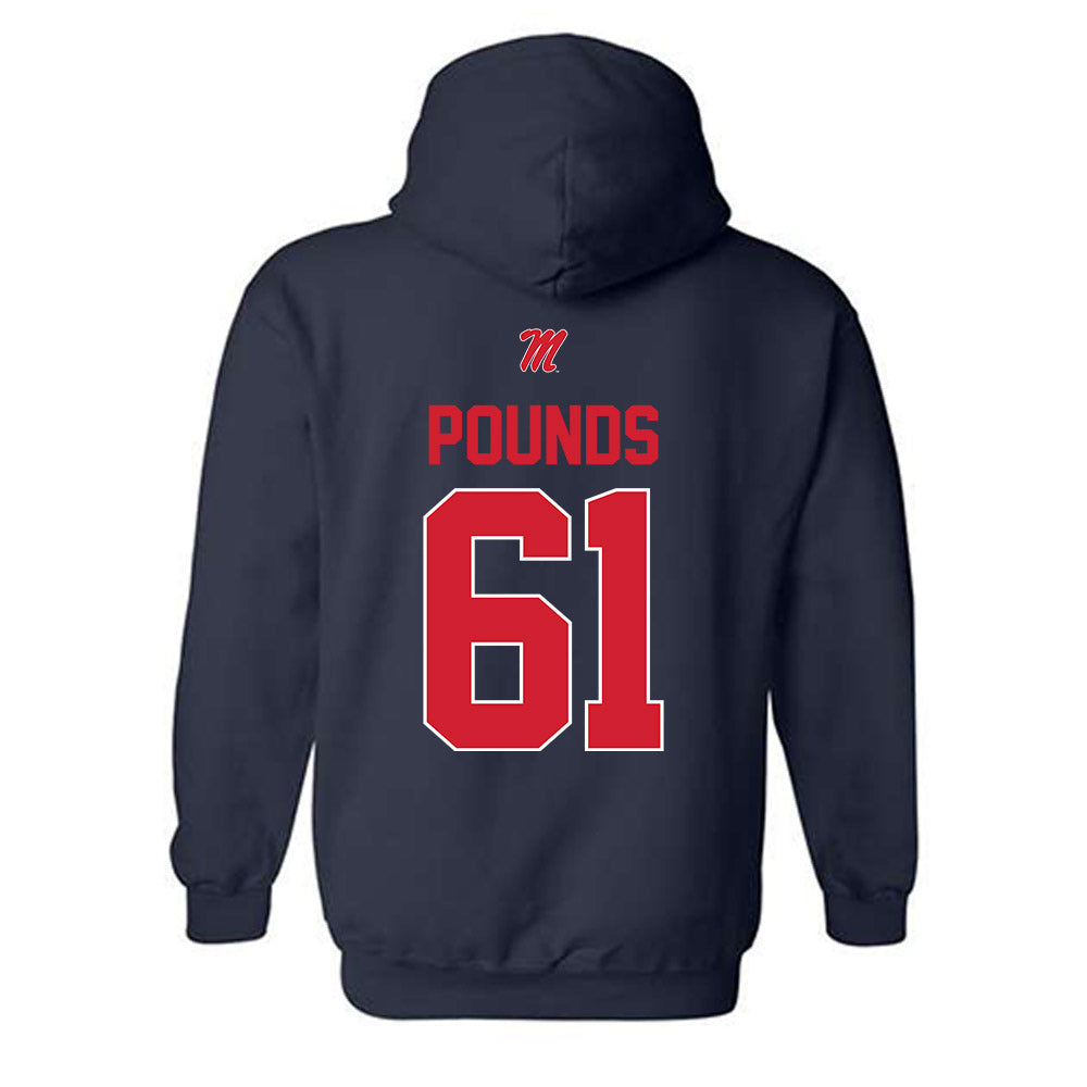 Ole Miss - NCAA Football : Diego Pounds - Hooded Sweatshirt-1