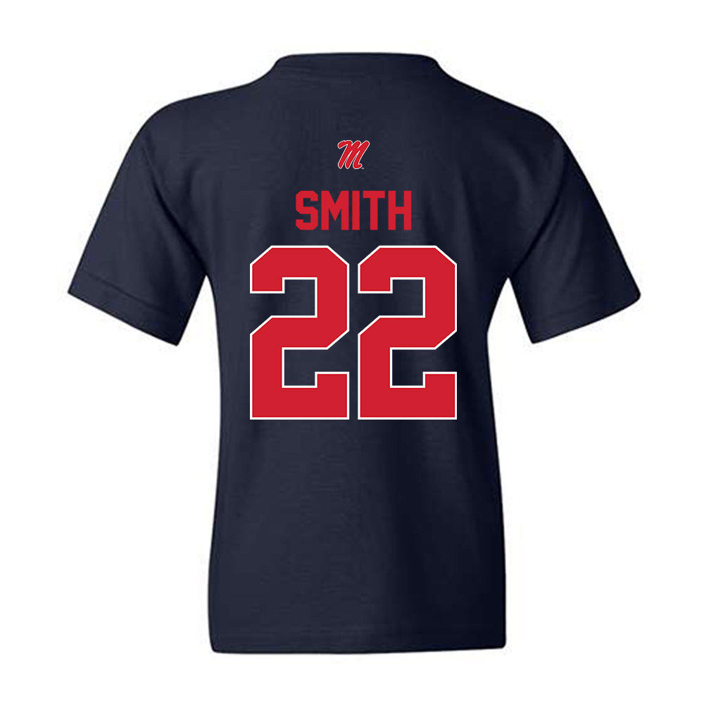 Ole Miss - NCAA Men's Basketball : Max Smith - Youth T-Shirt-1