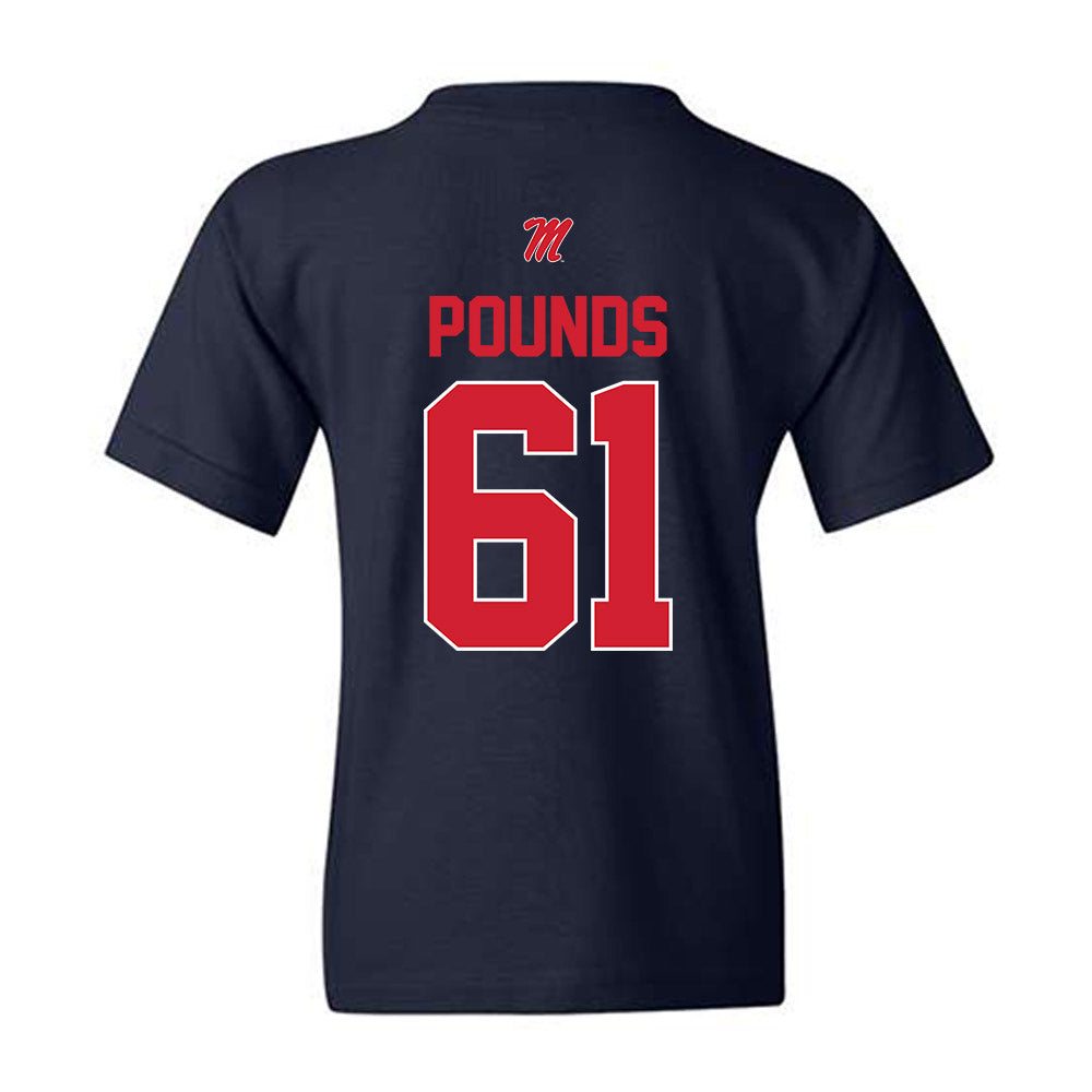 Ole Miss - NCAA Football : Diego Pounds - Youth T-Shirt-1