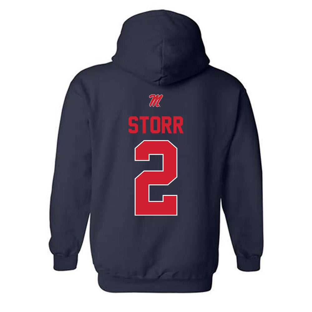 Ole Miss - NCAA Men's Basketball : AJ Storr - Hooded Sweatshirt-1