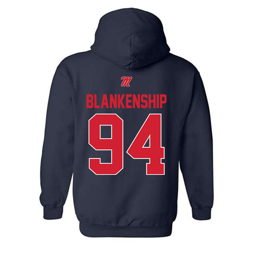 Ole Miss - NCAA Football : Caleb Blankenship - Hooded Sweatshirt-1