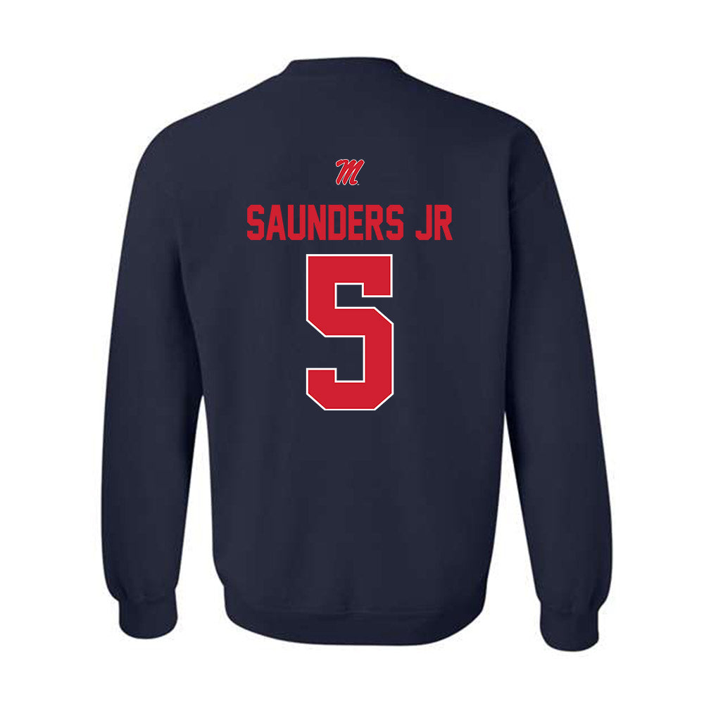 Ole Miss - NCAA Football : John Saunders Jr - Crewneck Sweatshirt-1