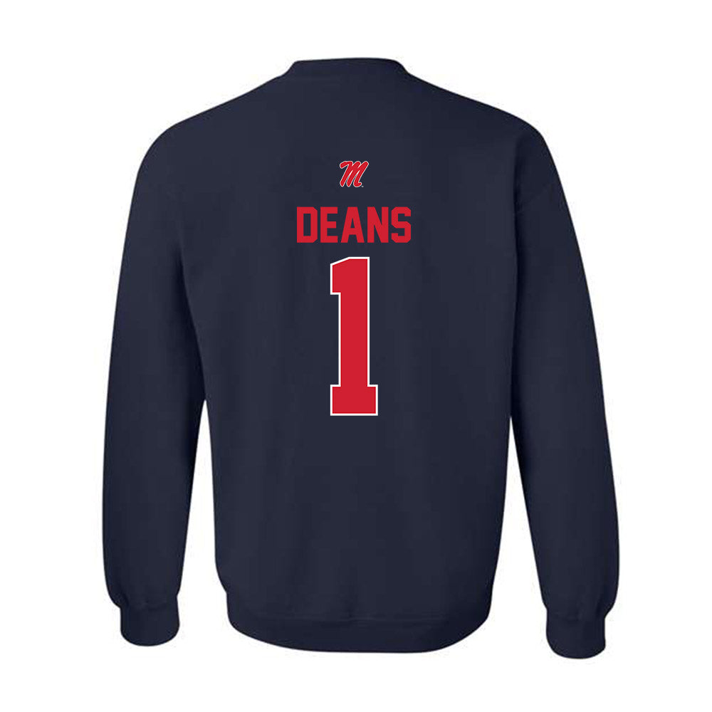 Ole Miss - NCAA Women's Basketball : Kirsten Deans - Crewneck Sweatshirt