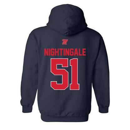 Ole Miss - NCAA Football : Trey Nightingale - Hooded Sweatshirt-1