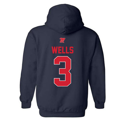 Ole Miss - NCAA Football : Antwane Wells - Hooded Sweatshirt-1