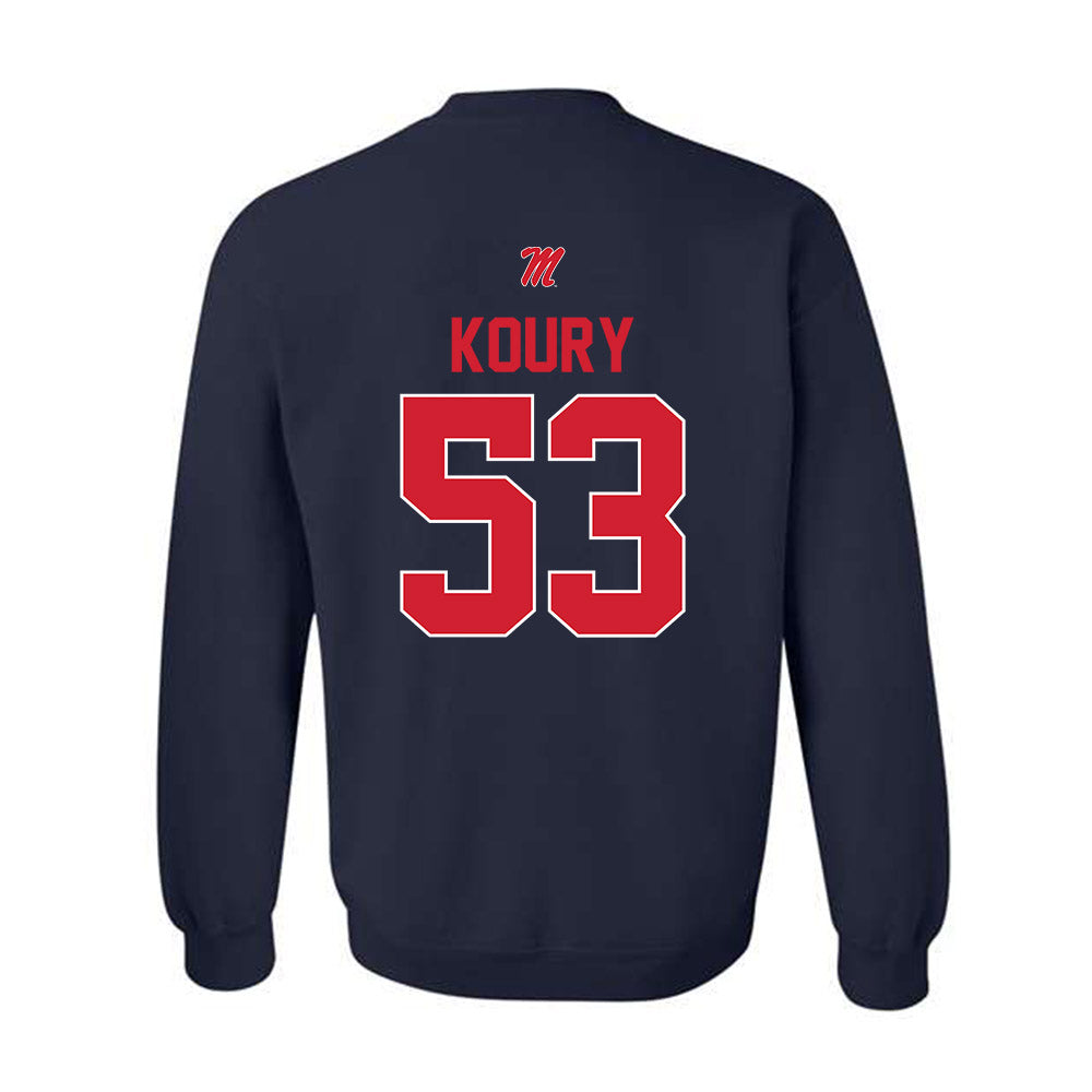Ole Miss - NCAA Football : Joe Koury - Crewneck Sweatshirt-1